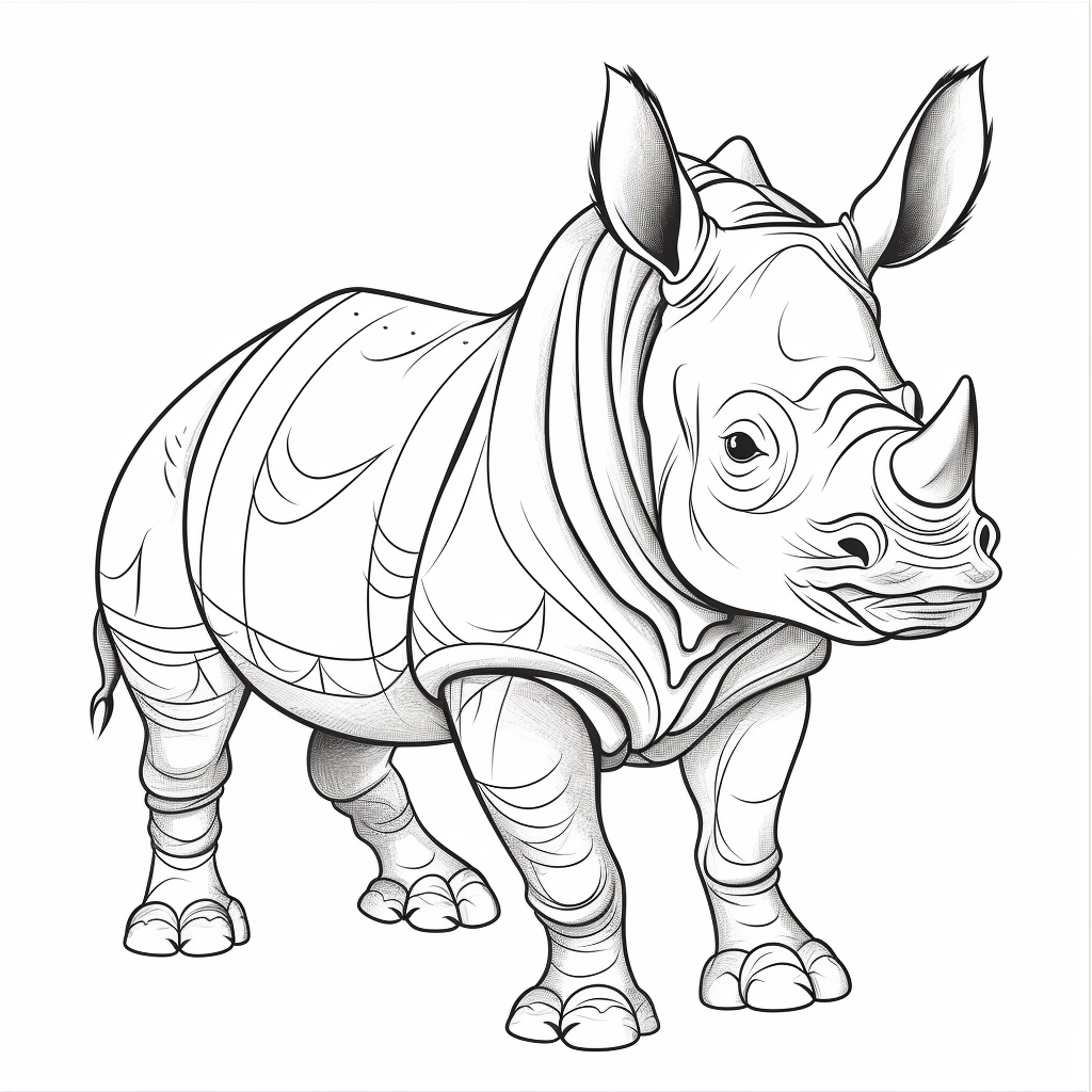 Coloring page of Jericho, the Rhino