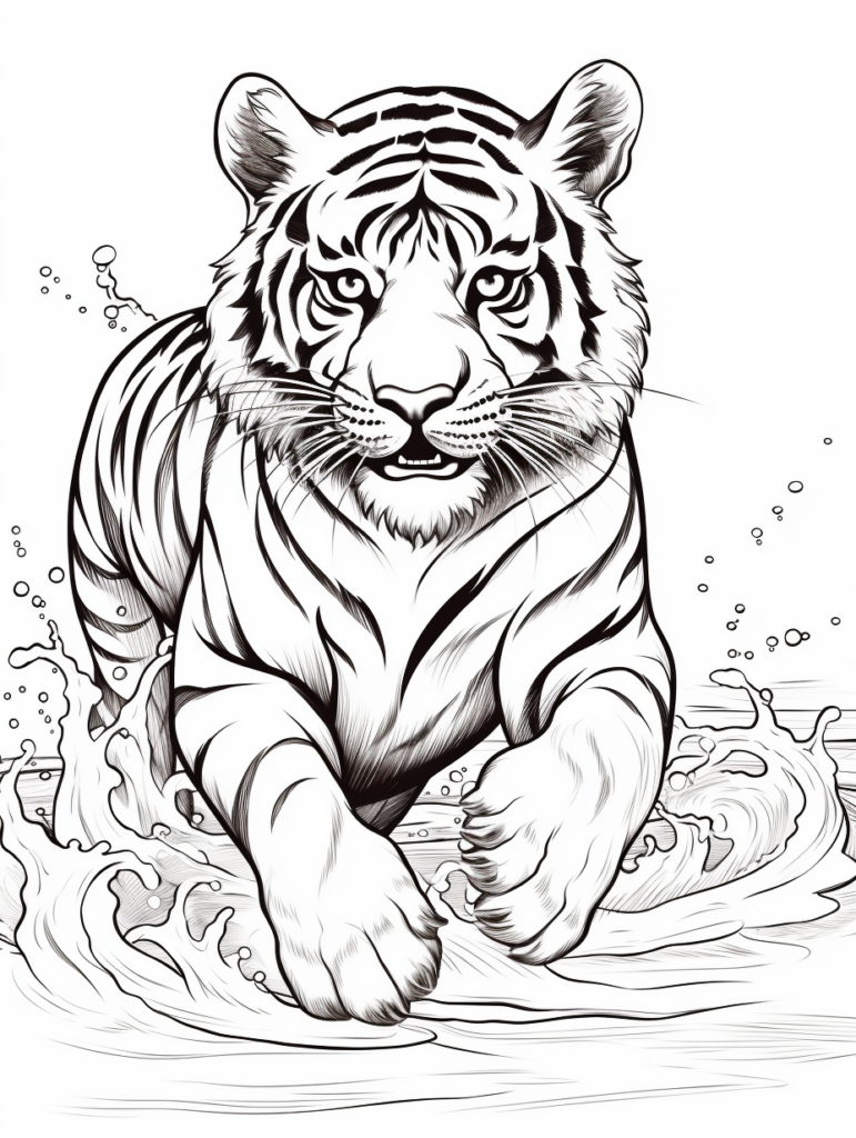Coloring page of Tiger