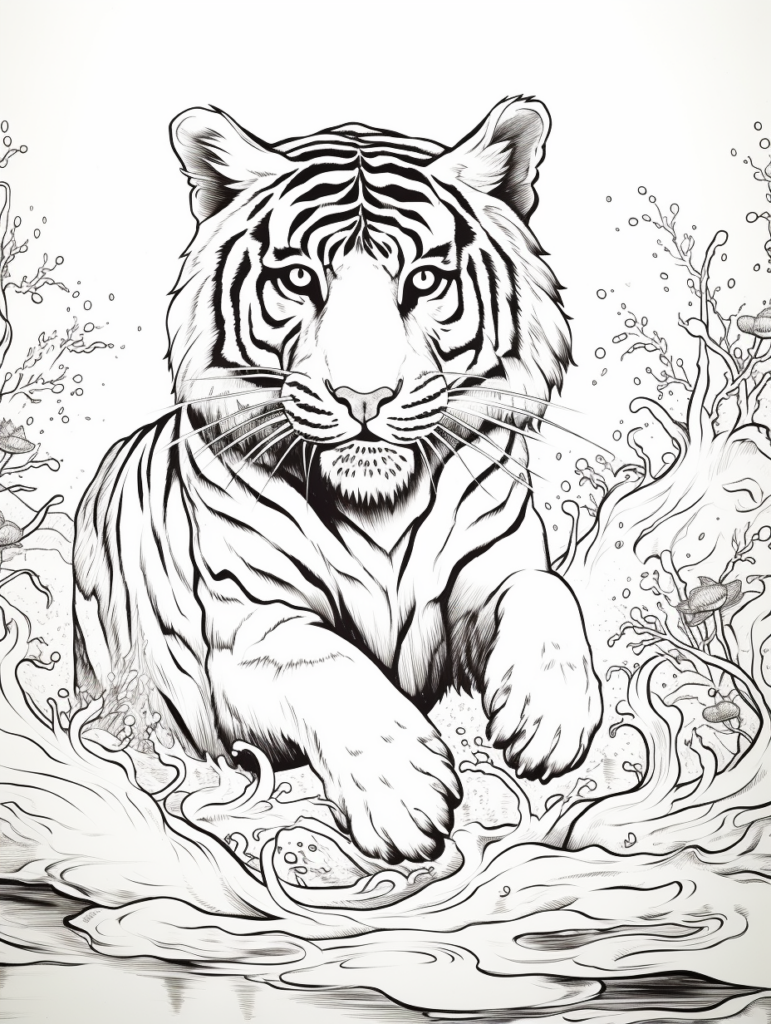 Coloring page of Tiger