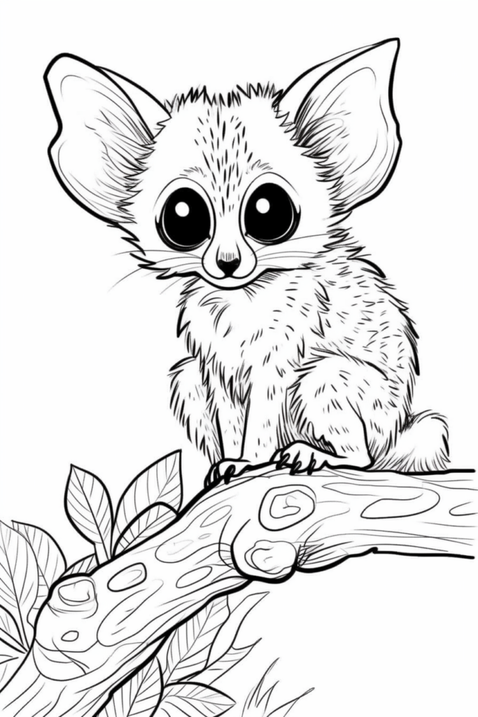 Lesser Galago coloring page